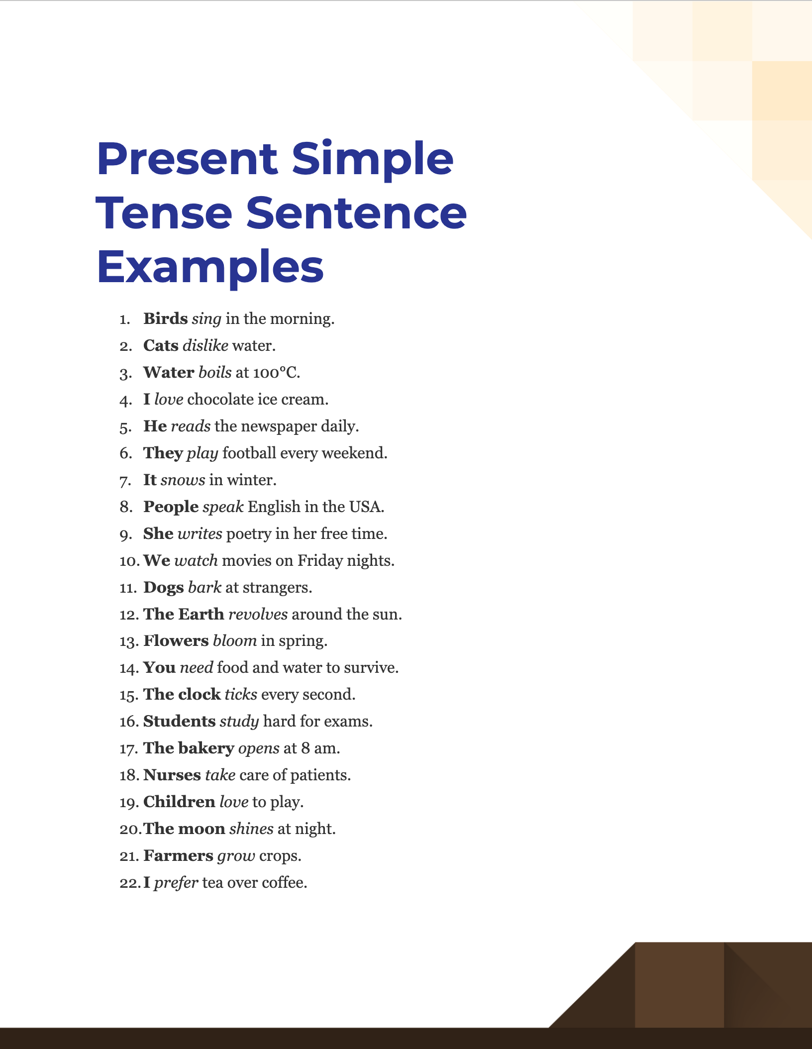present simple tense sentence examples1