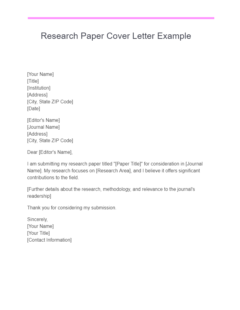 short essay cover letter