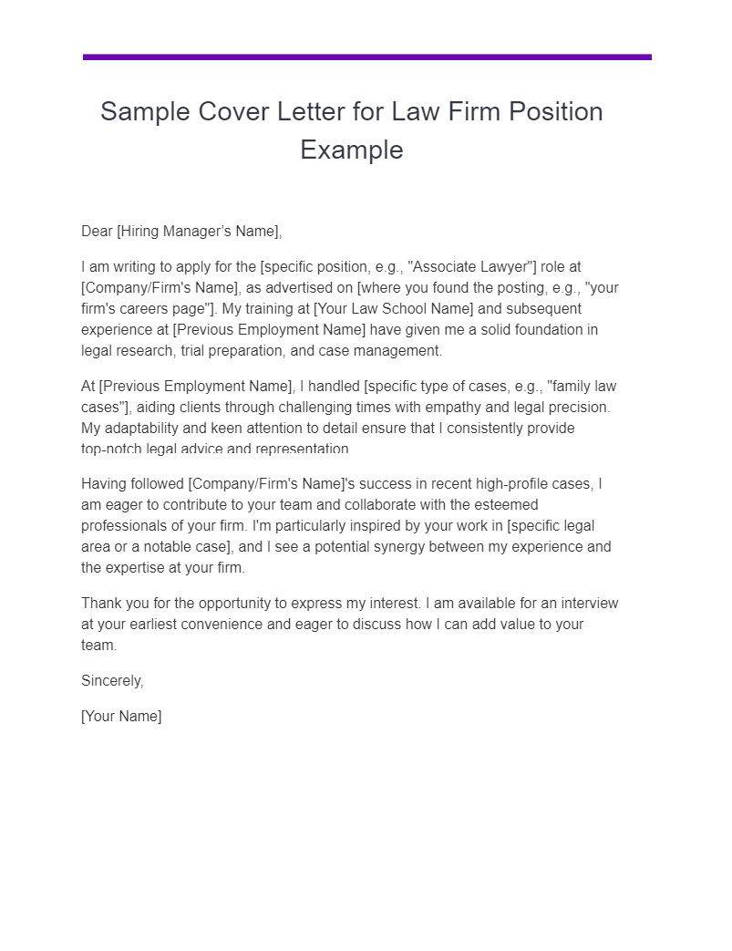 sample big law cover letter