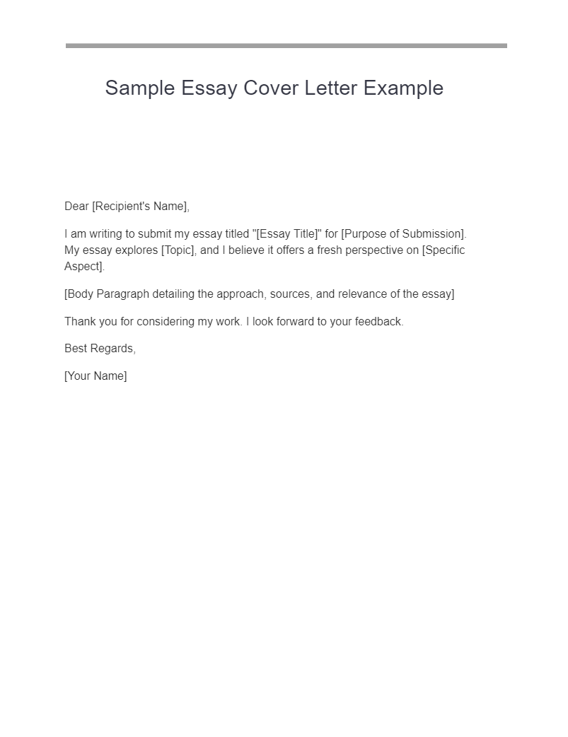 10+ Essay Cover Letter Examples, How to Write, Tips | Examples