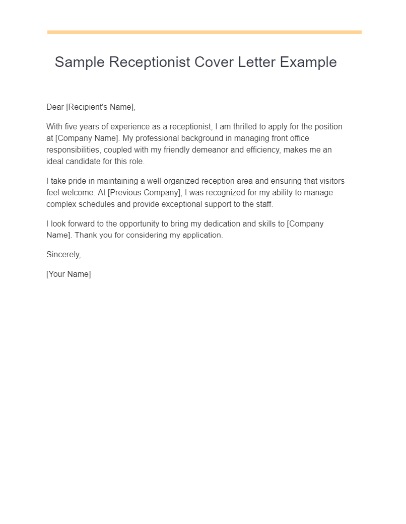 18 Receptionist Cover Letter Examples How To Write Tips Examples 0946