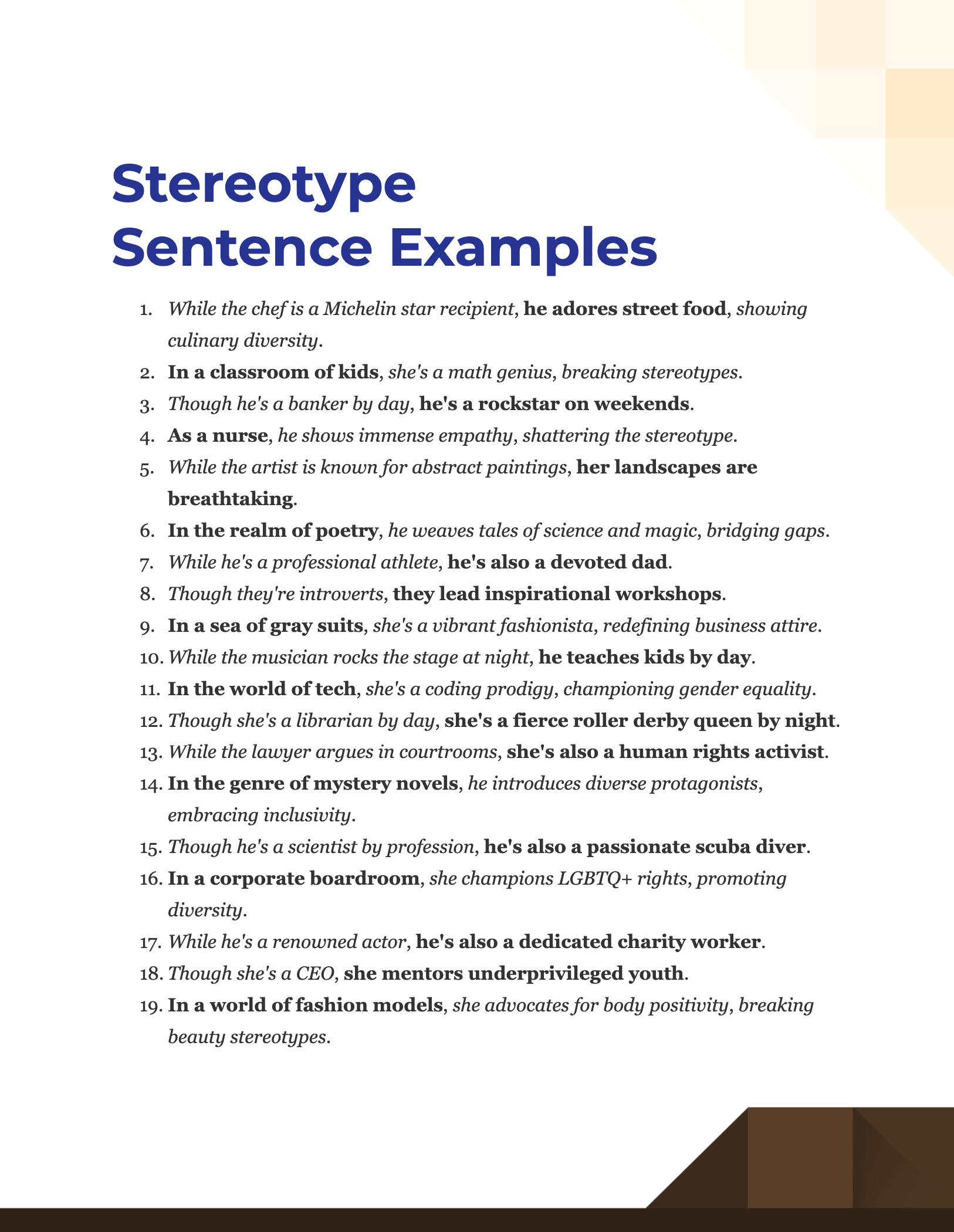 thesis sentence about stereotypes