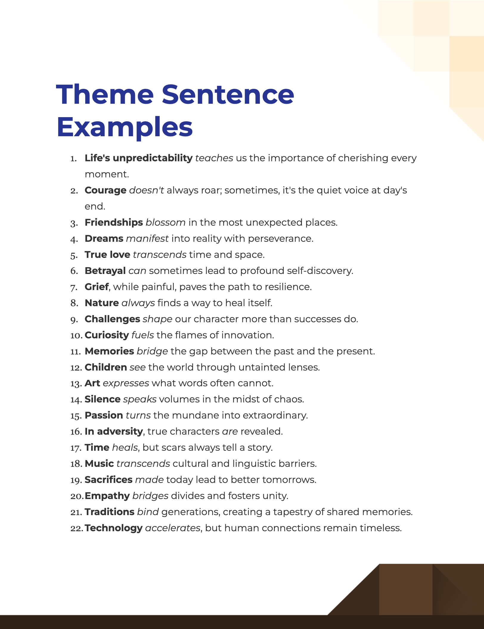 theme sentence examples1