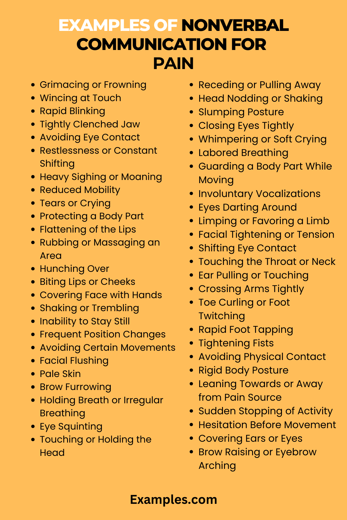 Examples of Nonverbal Communication for Pain 49+ Examples, How to Assess