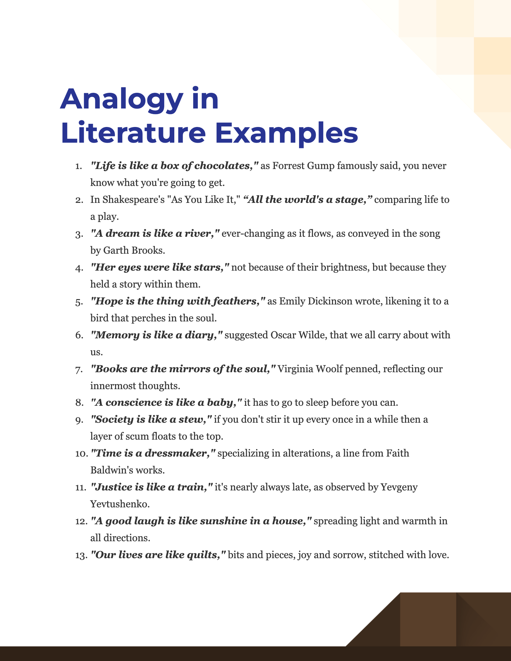 Analogy in Literature Examples
