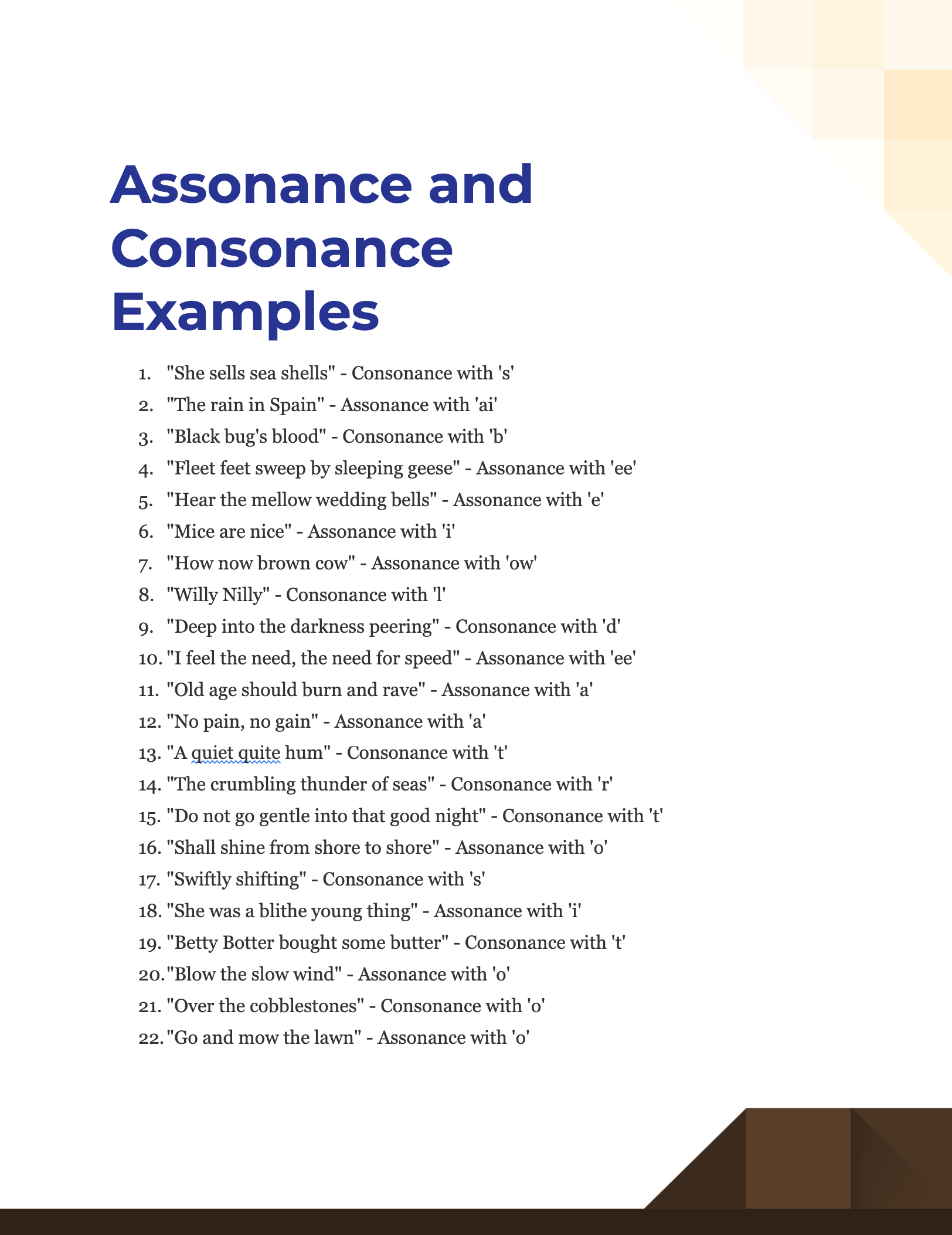 Assonance and Consonance - 100+ Examples, How to Use, Tips