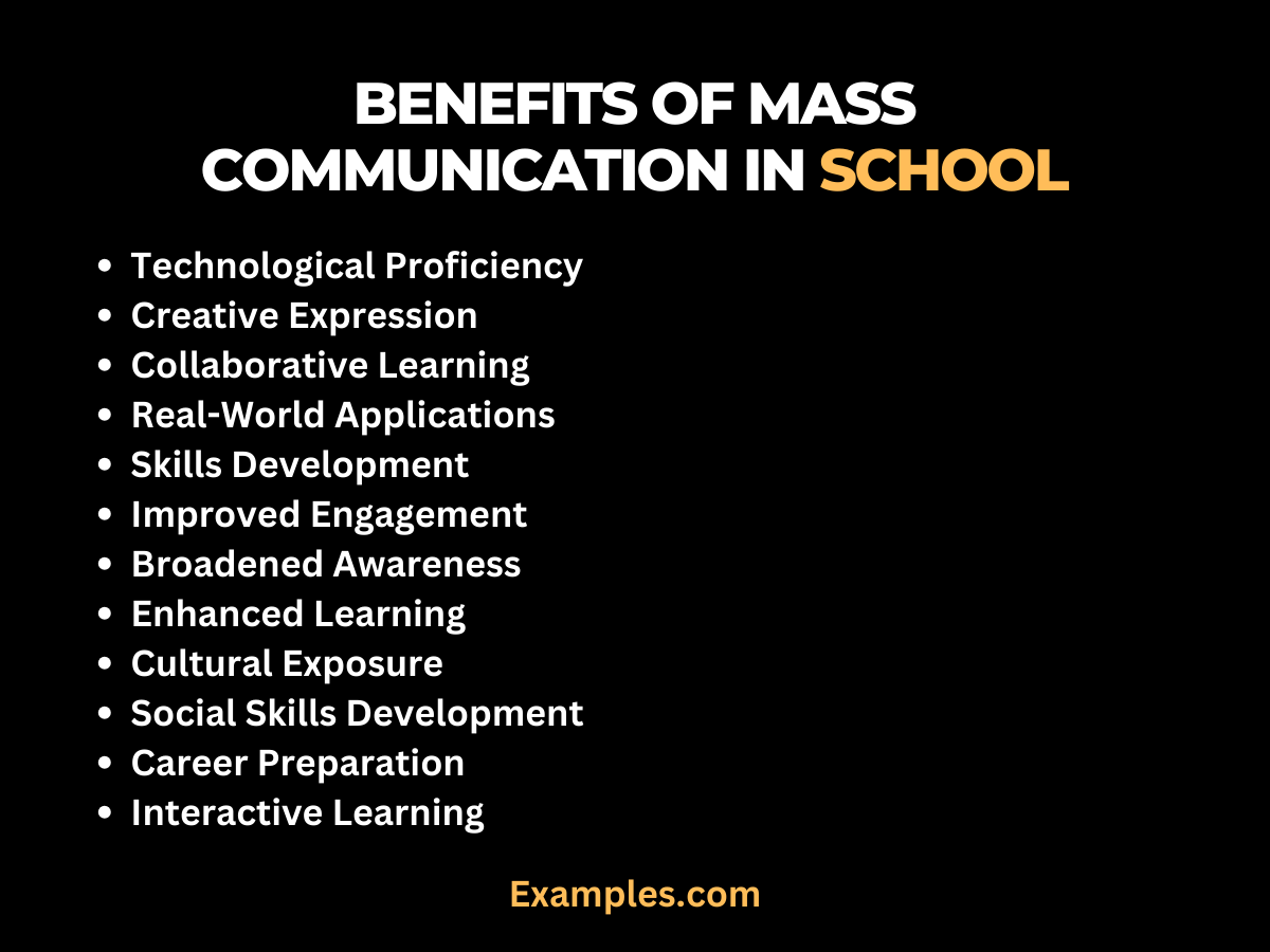 benefits of mass communication in school
