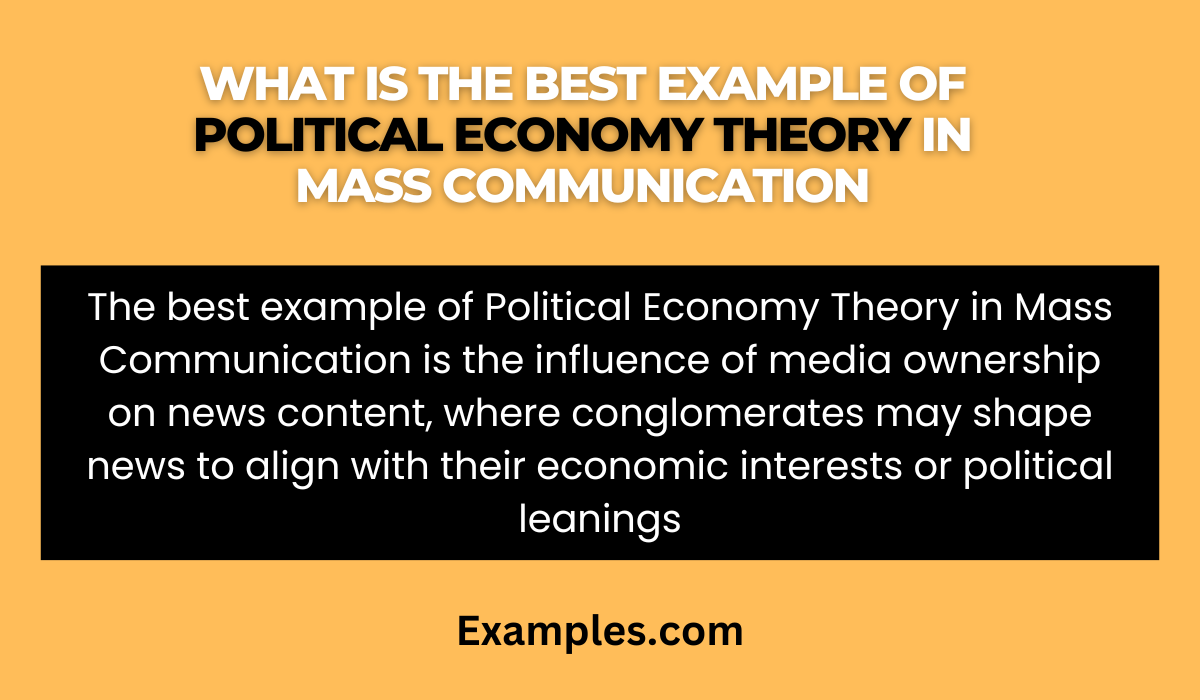 Political Economy Theory in Mass Communication Examples, PDF