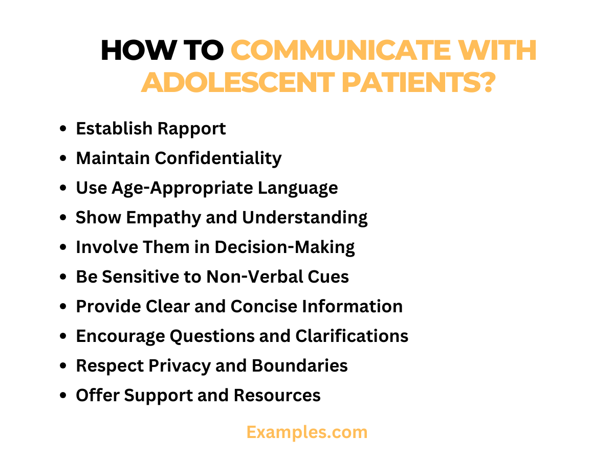 communicate with adolescent patients