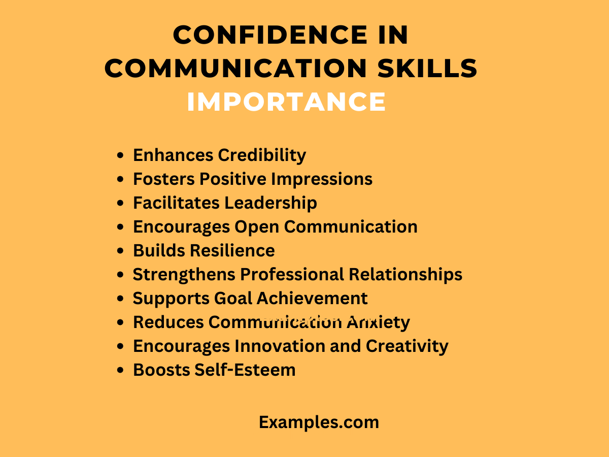 confidence is important in communication skills