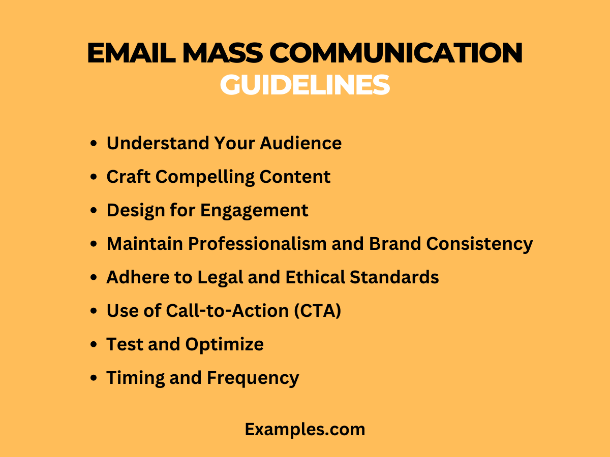 email mass communication guidelines