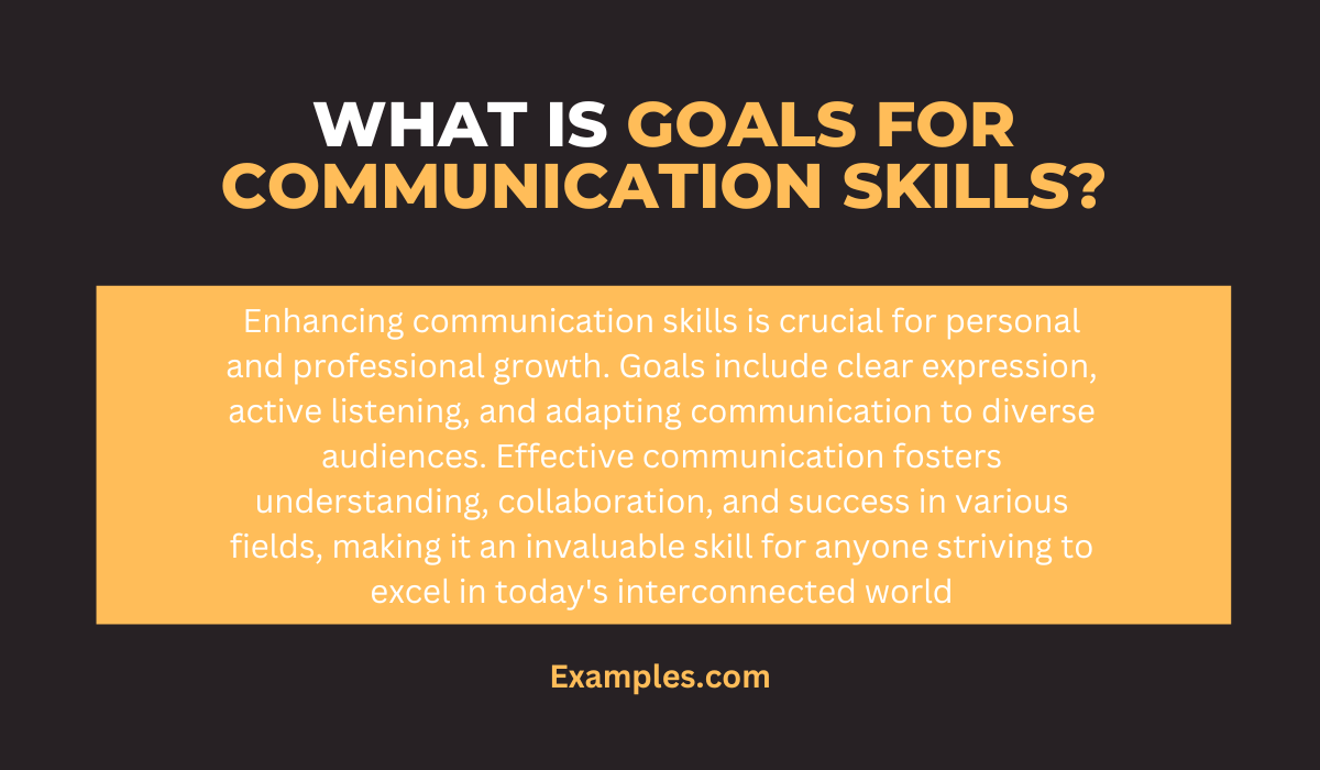 goals for communication skills
