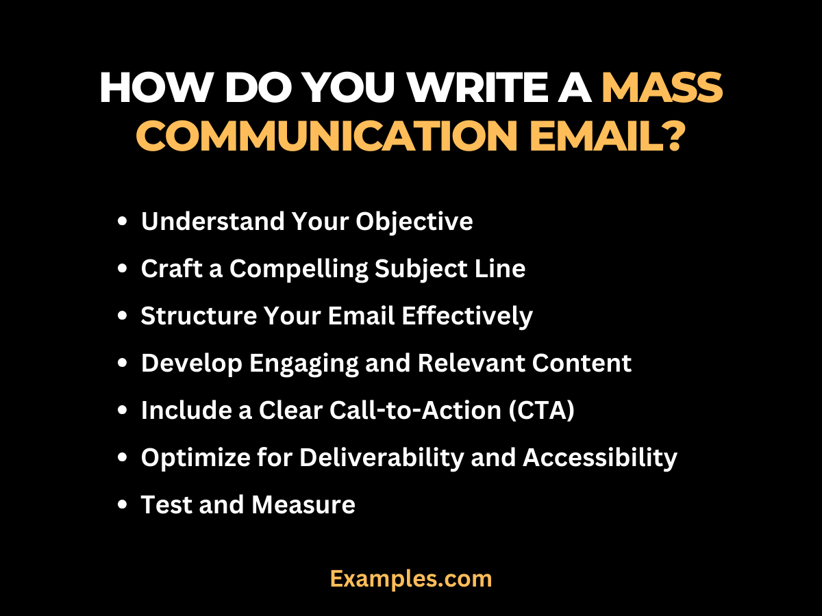 how do you write a mass communication email