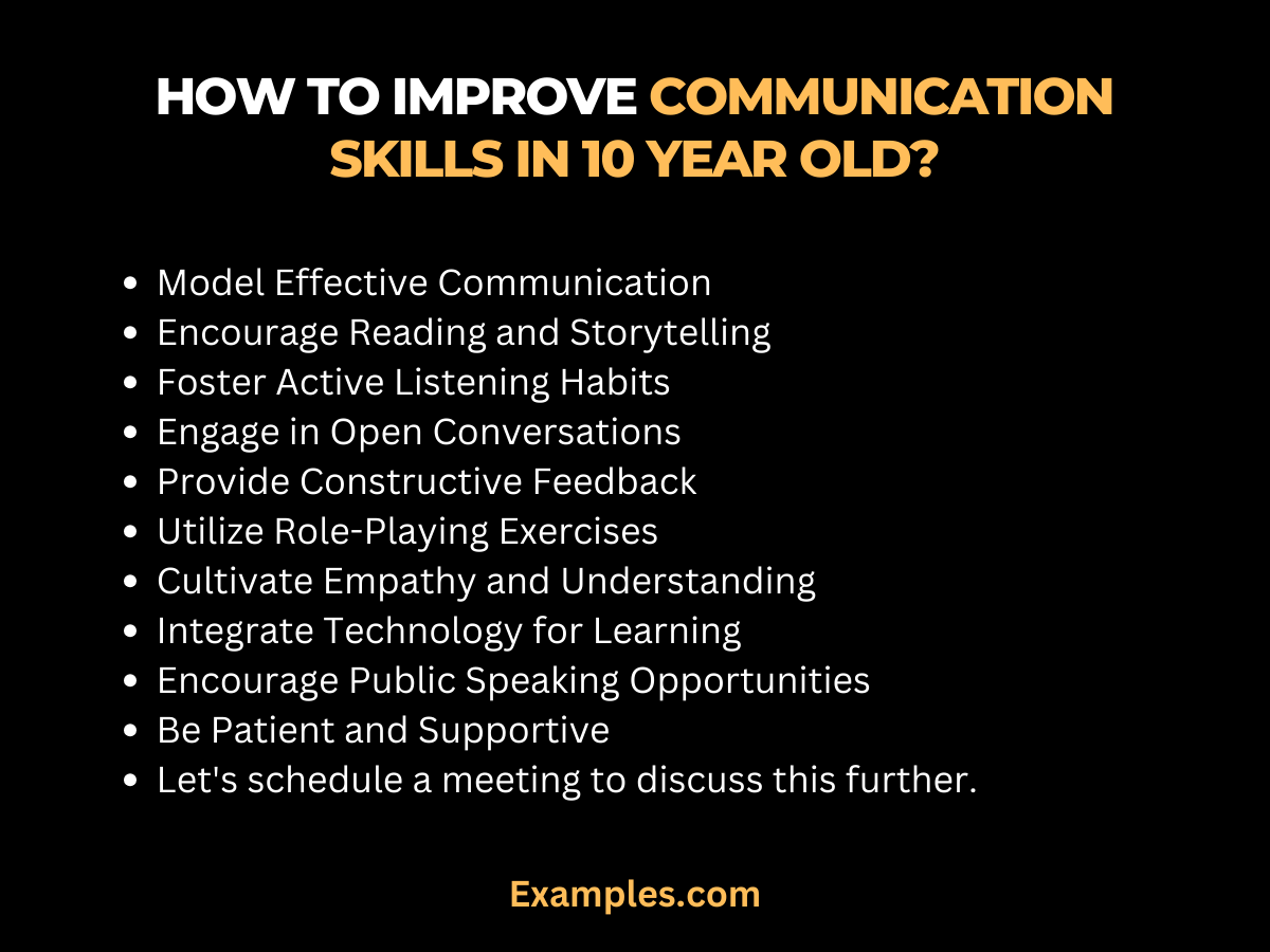 how to improve communication skills in 10 year old