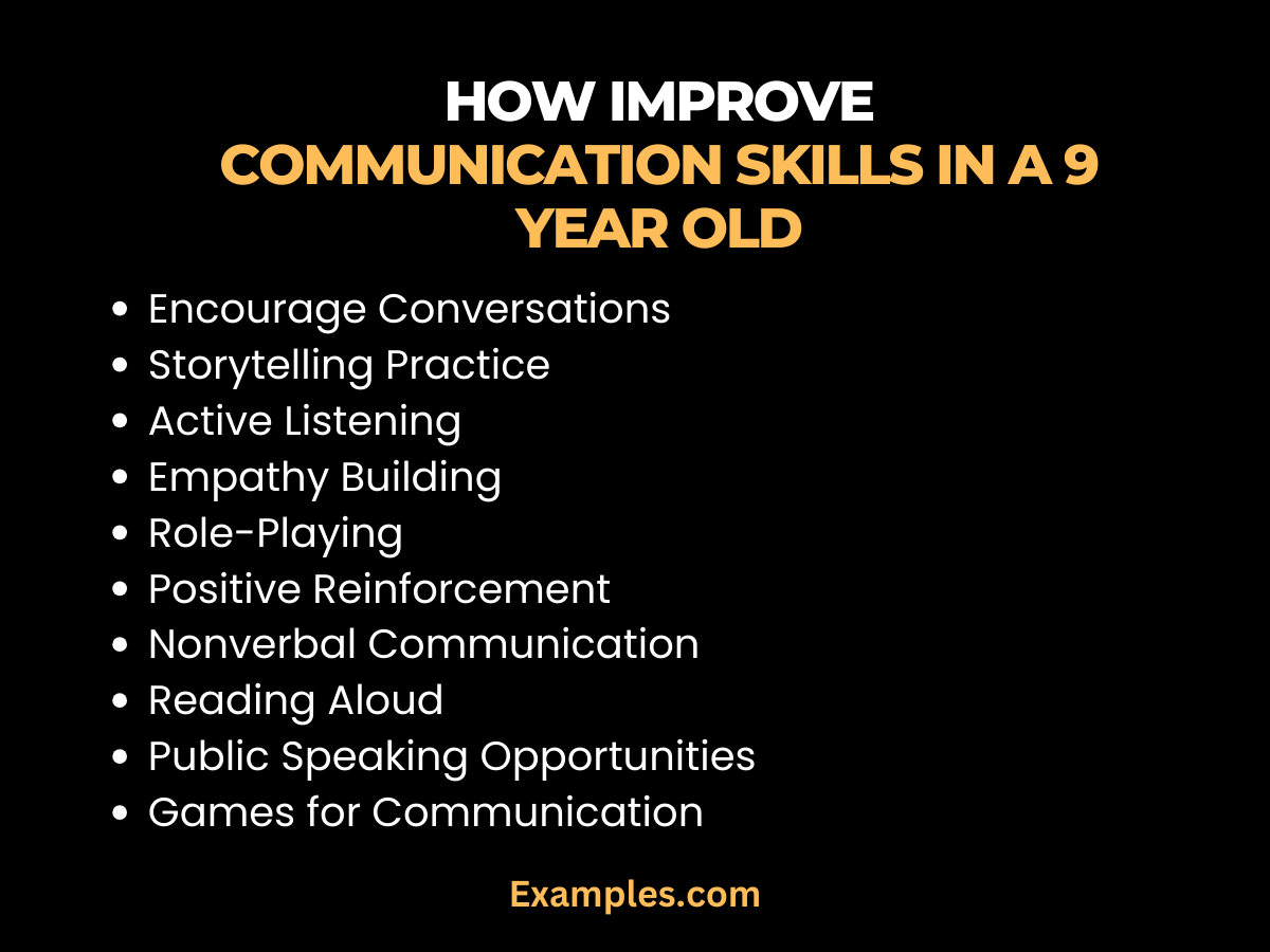 how to improve communication skills in a 9 year old 