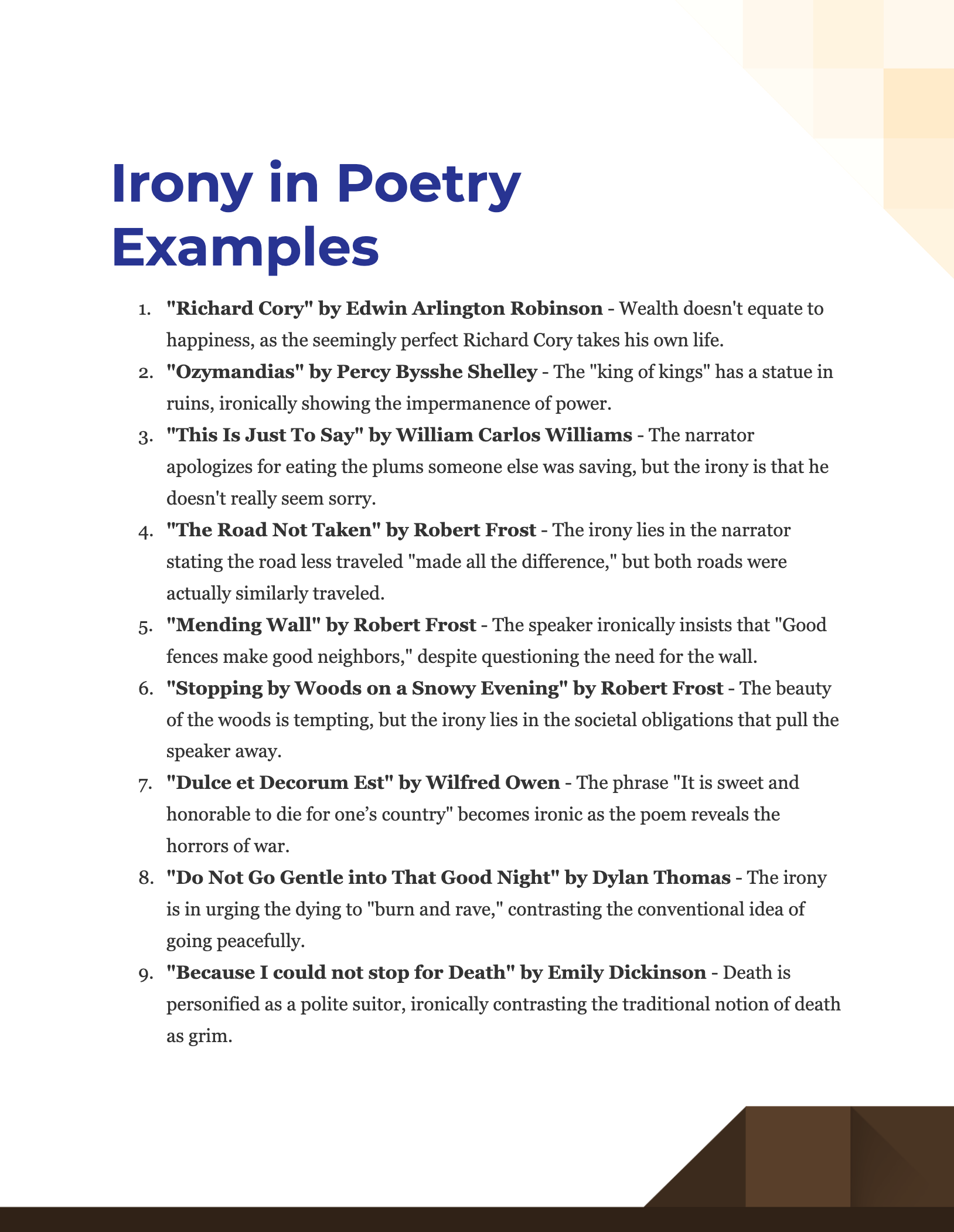 100 Irony In Poetry Examples How To