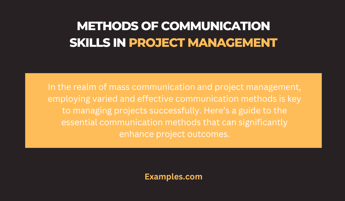 methods of communication skills in project management