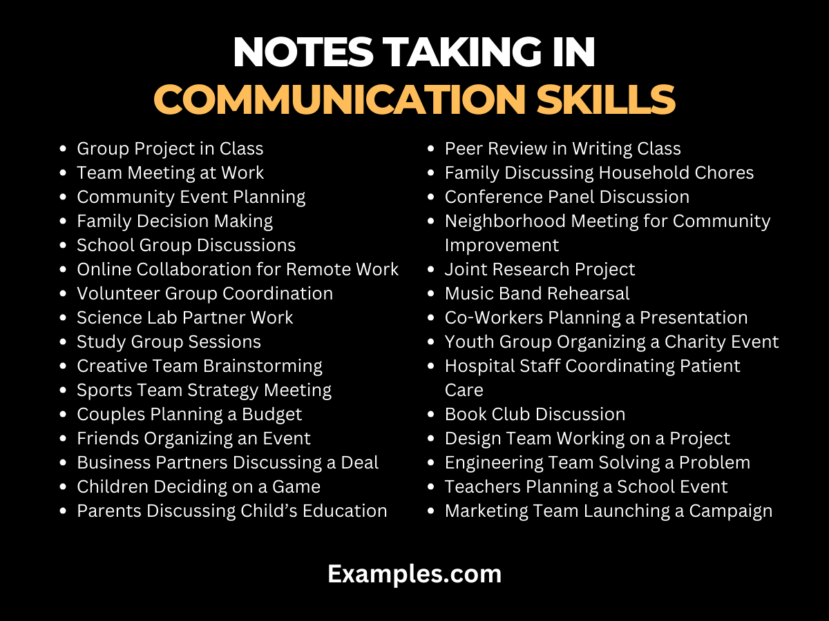 Notes Taking in Communication Skills - 29+ Examples, Benefits, Tips