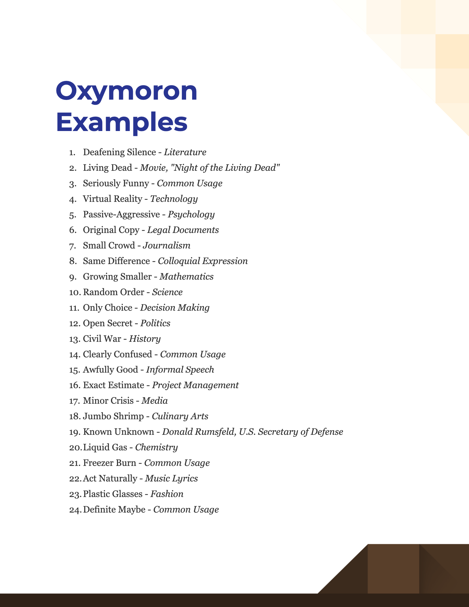 oxymoron examples