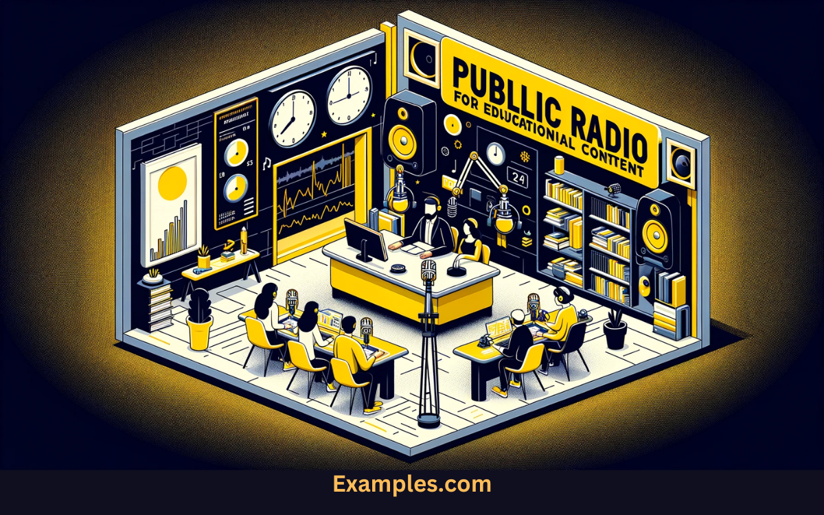 public radio for educational contentfor broadcasting mass communication