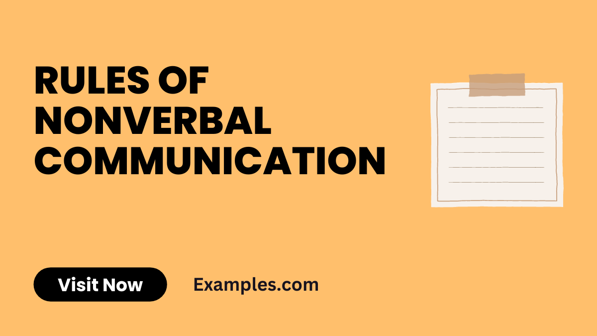 Rules Of Nonverbal Communications