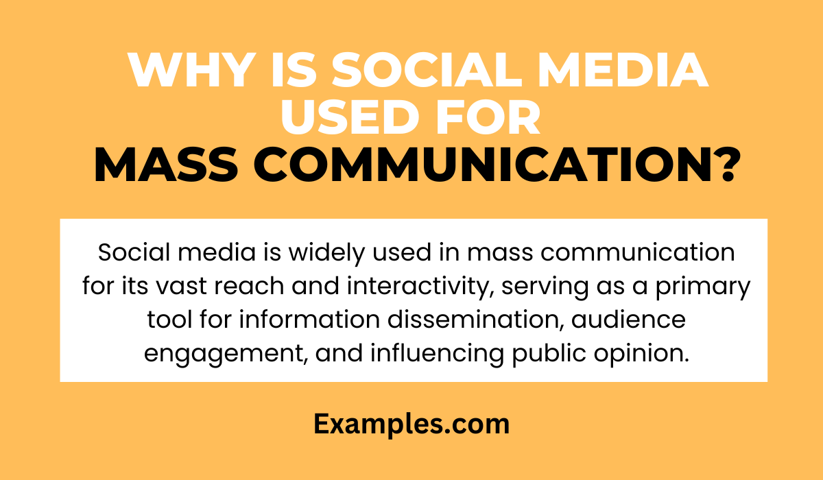 social media used for mass communication