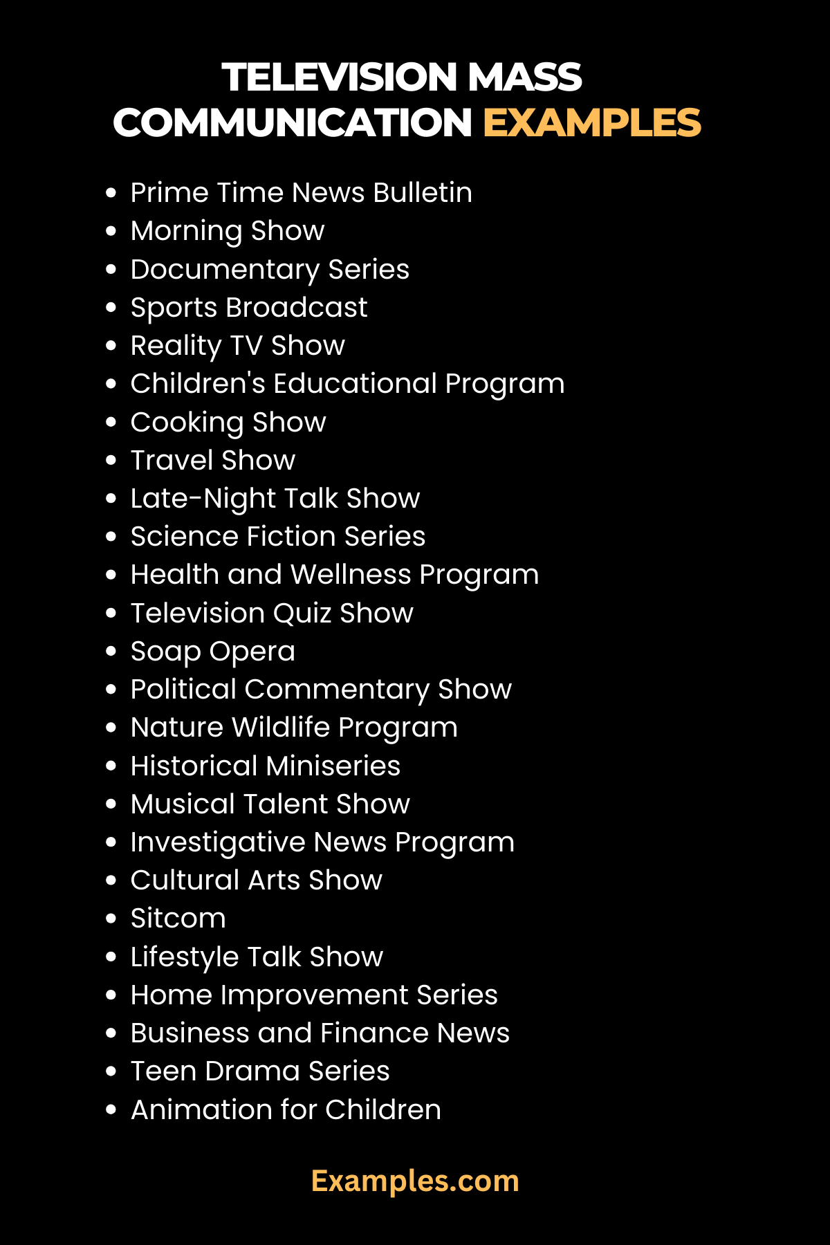 Television Mass Communication - 29+ Examples, How to Use, Tips