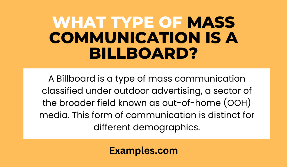 What Type of Mass Communication is a Billboard
