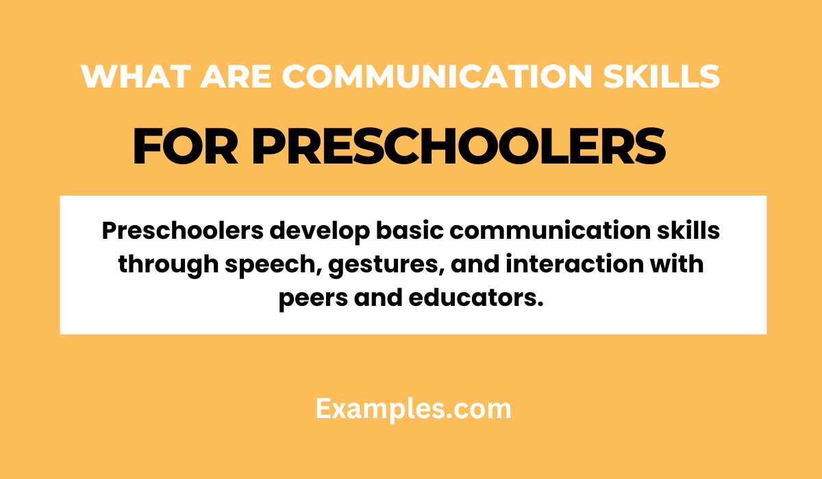 what are communication skills for preschoolers