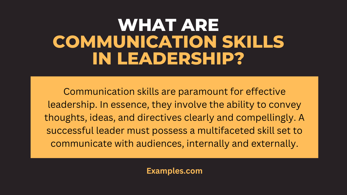 what are communication skills in leadership