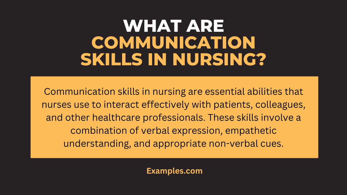 what are communication skills in nursing