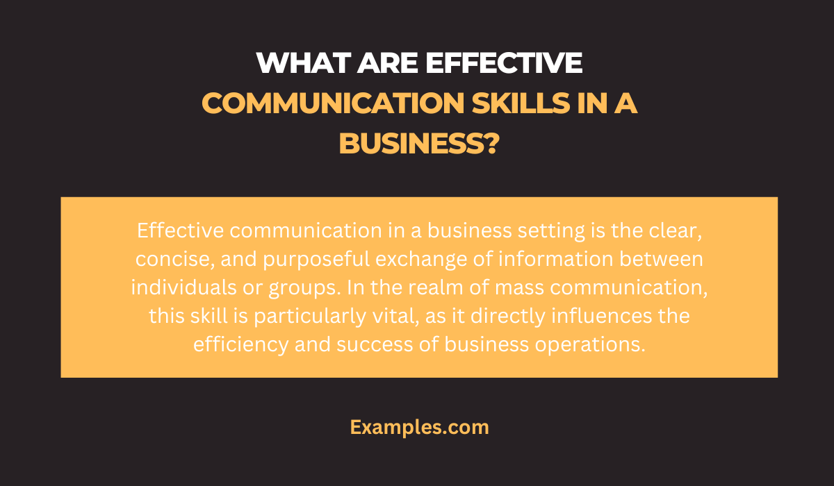 what are effective communications skills in a business