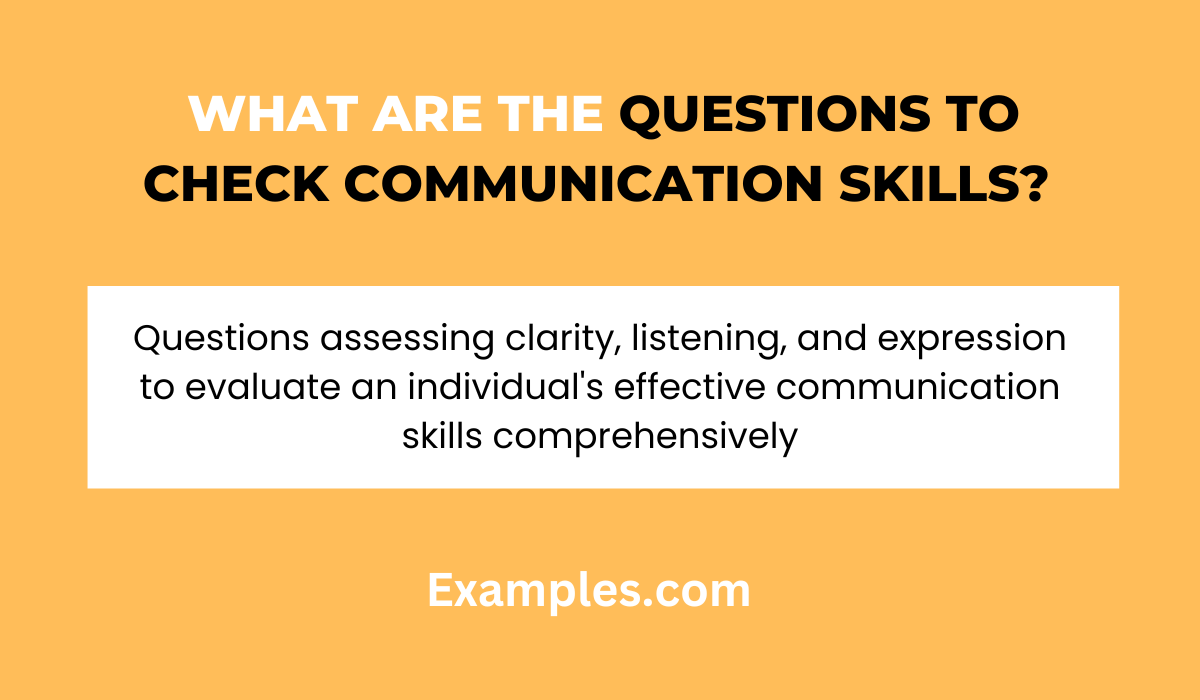 what are questions to check communication skills