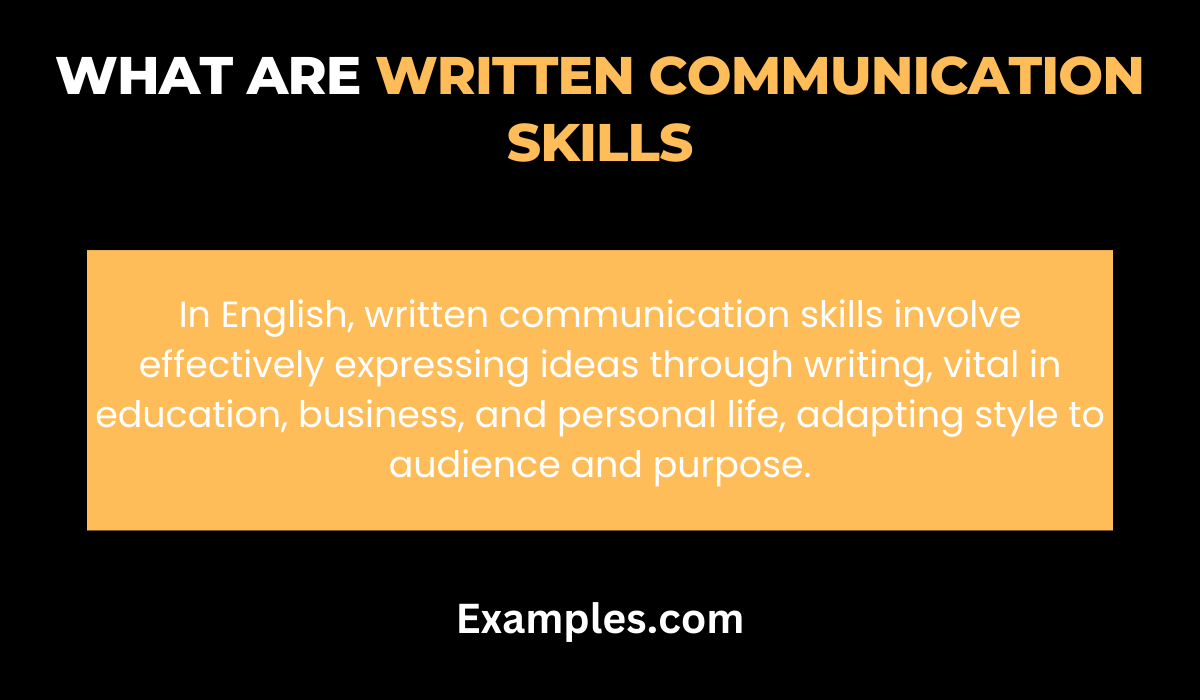 what are written communication skills