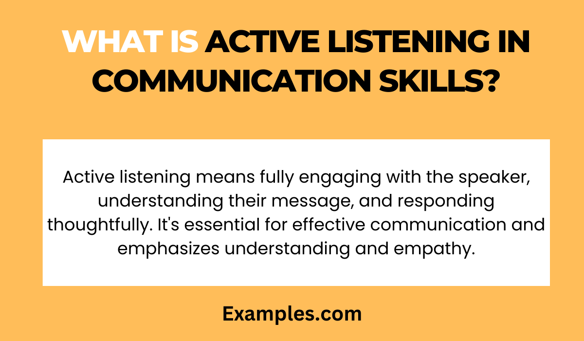 what is active listening in communication skills