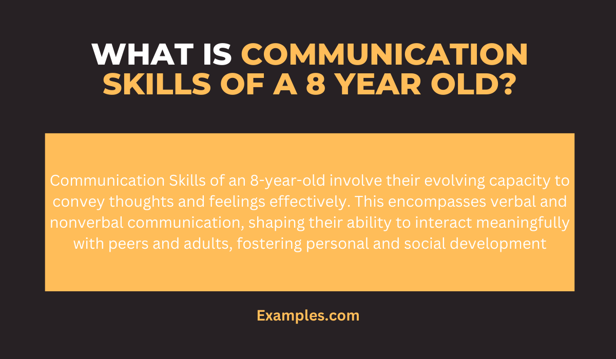 what is communication skills of a 8 year old