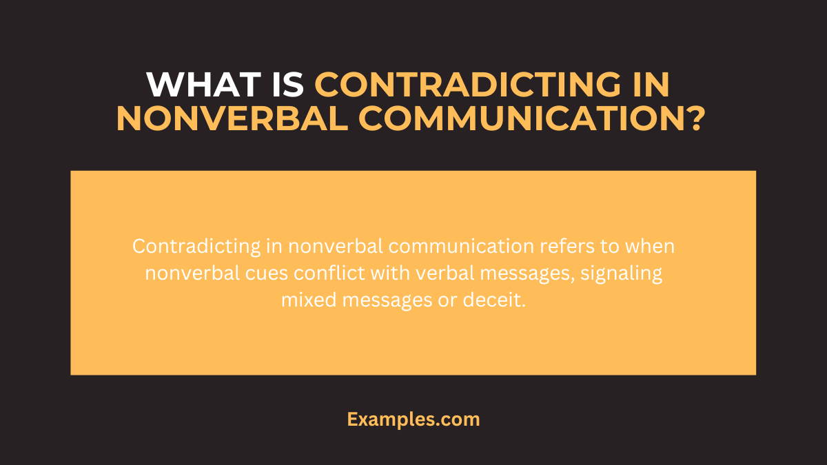 what is contradicting in nonverbal communications