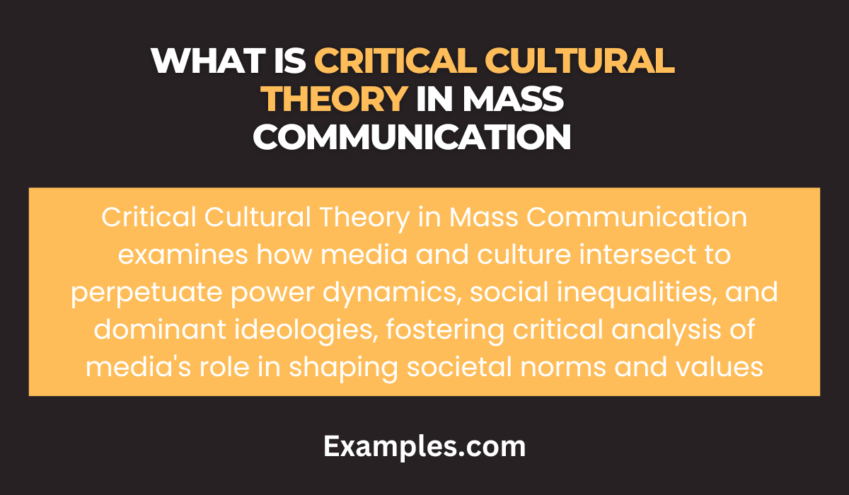 what is critical cultural theory in mass communication