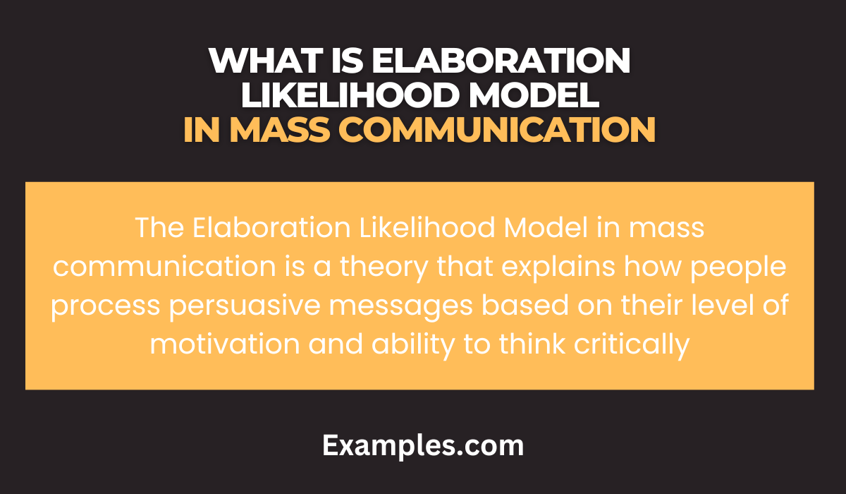 what is elaboration likelihood model in mass communication