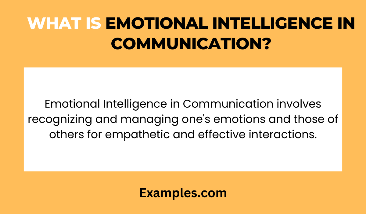 what is emotional intelligence in communication