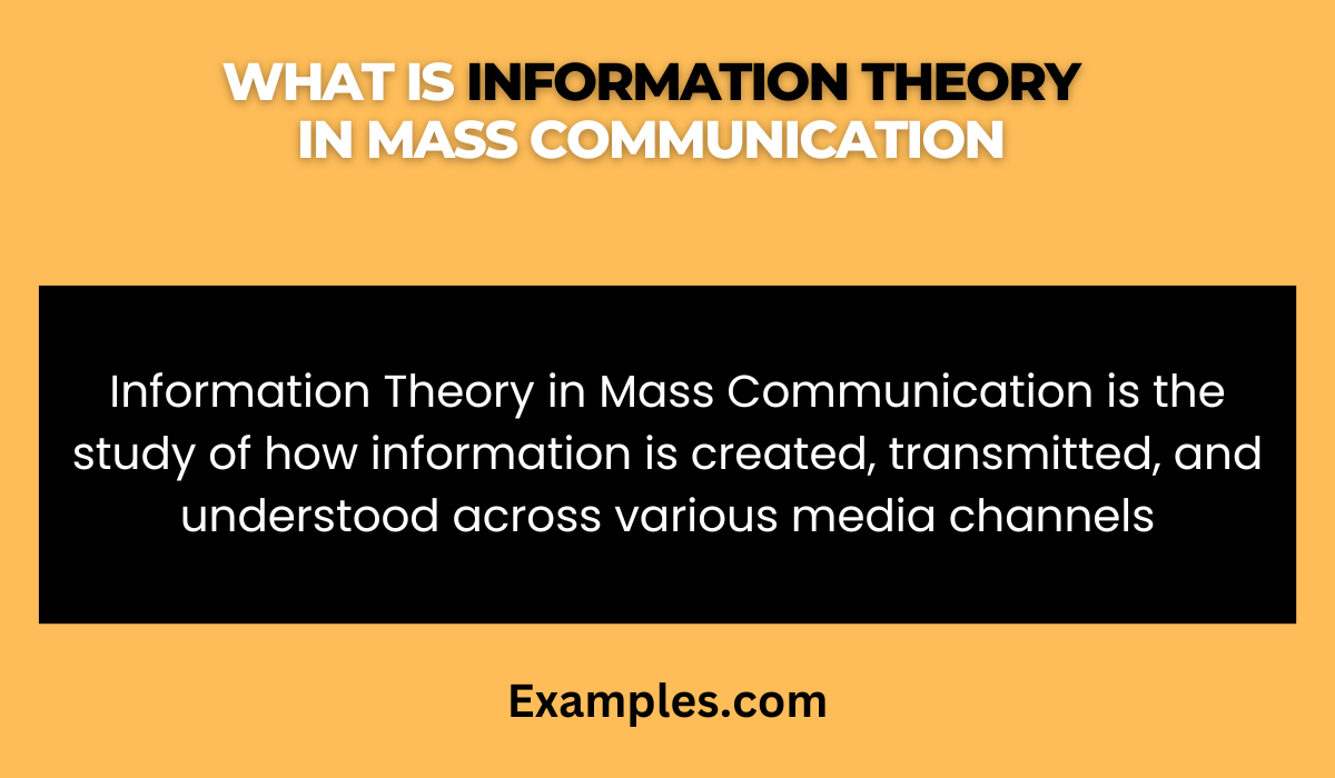what is information theory in mass communication