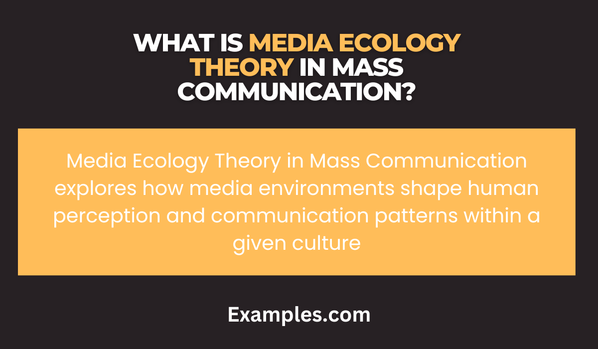 what is media ecology theory in mass communication