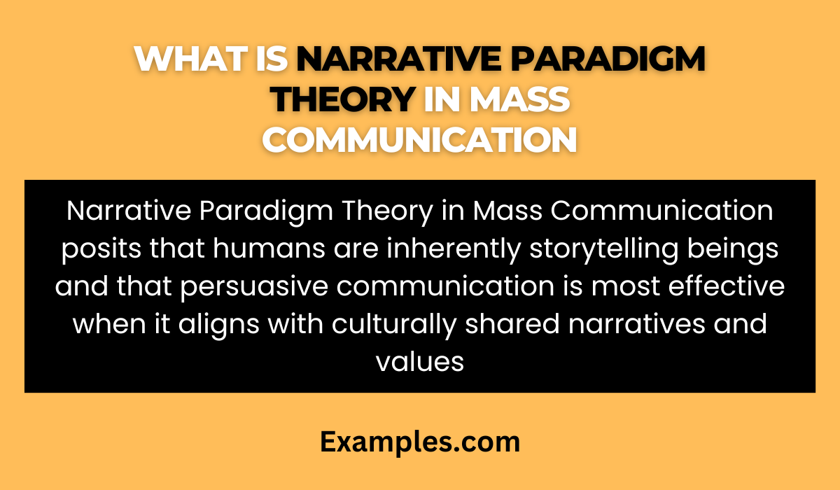 what is narrative paradigm theory in mass communication definition