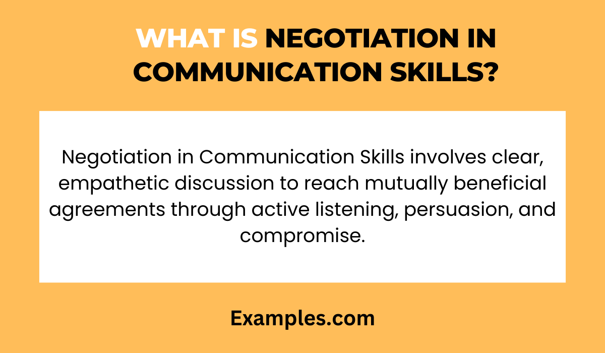 what is negotiation in communication skill