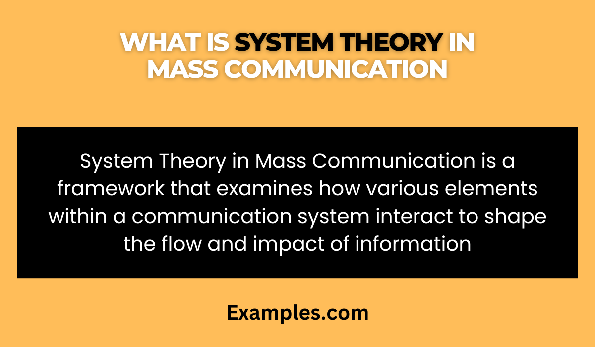 what is system theory in mass communication