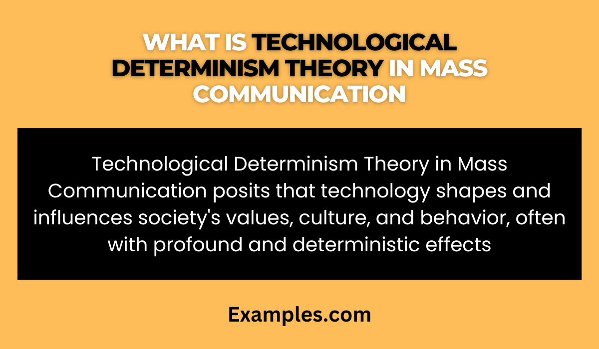 what is technological determinism theory in mass communication