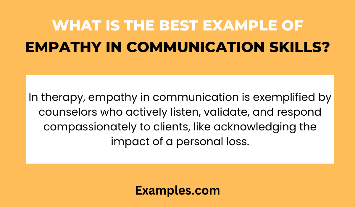 what is the best example of empathy in communication skill