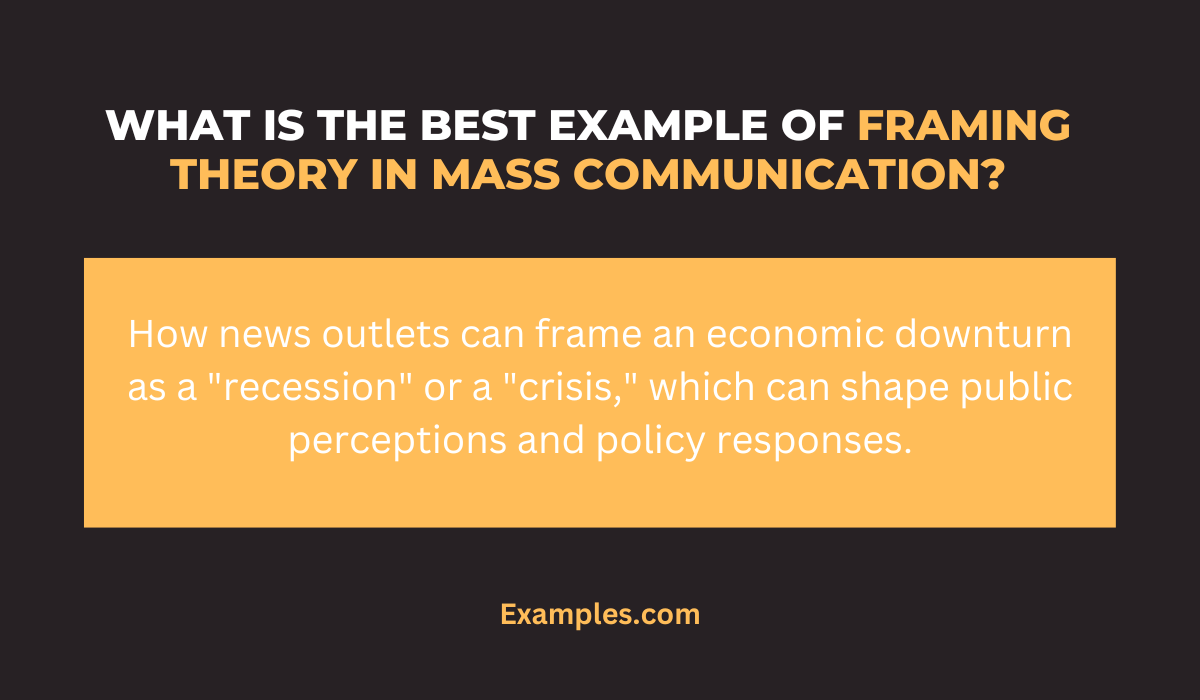 what is the best example of framing theory in mass communication