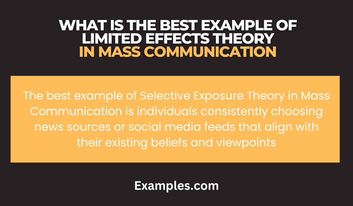 What is the Best Example of Limited Effects Theory in Mass Communication