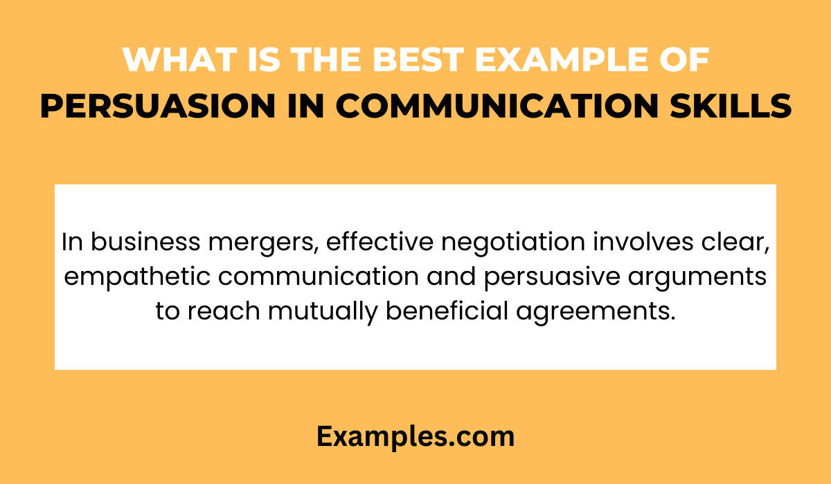 what is the best example of persuasion in communication skills
